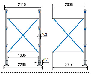 Cantilever MED – Crociera per colonna cantilever / cm. L.200