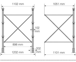 Cantilever MAXI – Crociera per colonna cantilever / cm. L.100