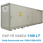 Container prefabbricato REI 120 Porta battente / cm. L.316xP.226xH.243