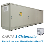 Container per deposito infiammabili – 3 Cisterne / cm. L.416xP.187xH.252