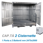 Container per vernici con vasca / cm. L.264xP.168xH.257