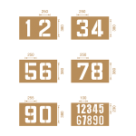 Stencil marcatura pavimenti industriali - serie Numerici