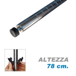 Scaffali acciaio cromato / Tubolare – Asta cromata  H.78 cm
