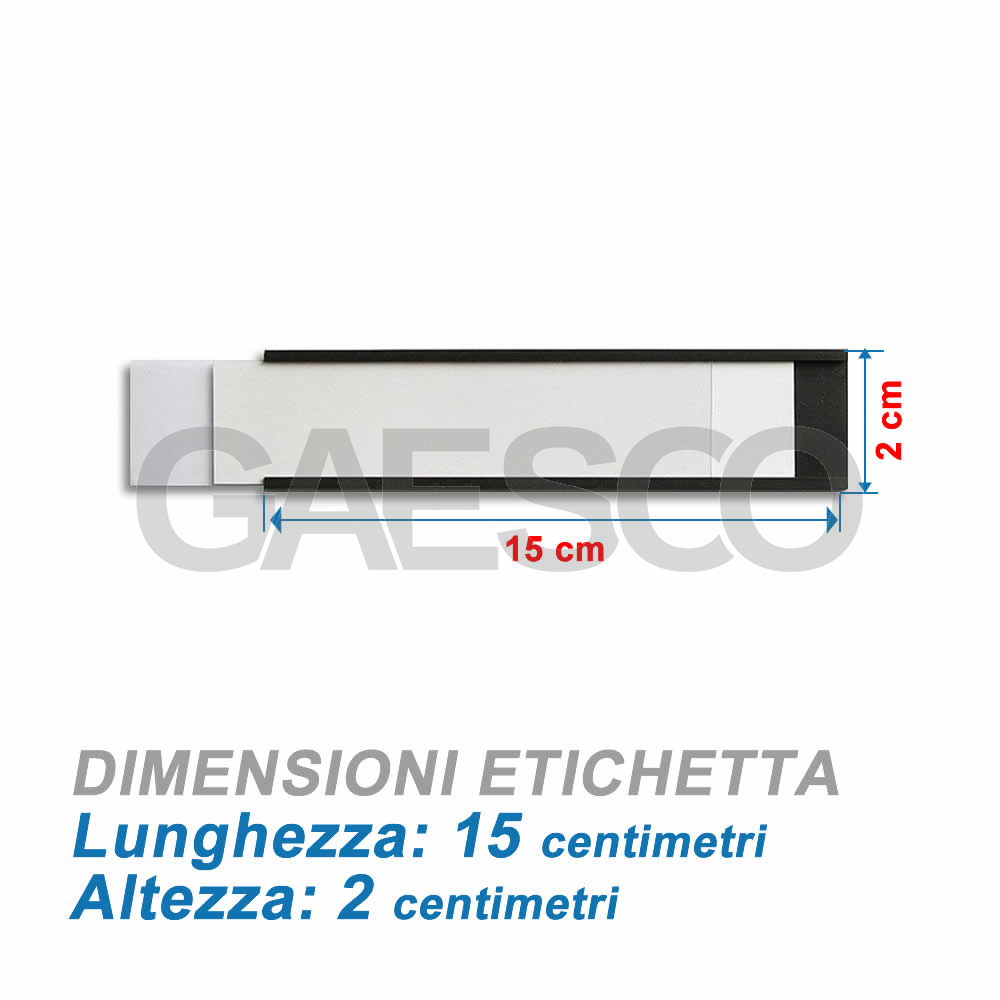 200 Etichette Magnetiche Tipo C tagliate H 20 mm x L 150 mm