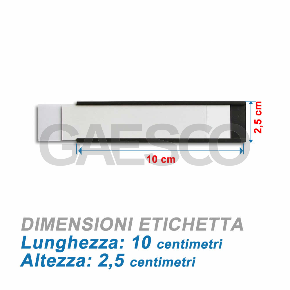 200 Etichette Magnetiche Tipo C tagliate H 25 mm x L 100 mm