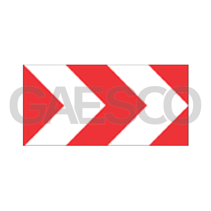 Autoadesivo rifrangente strisce bianco rosse CL.2 / cm. 40x20 