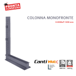 Cantilever Pesante - Colonna Monofronte / cm. H.500xP.120 PRONTA CONSEGNA