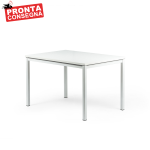Tavolo mensa in laminato bianco / cm. L.120x80x75 - PRONTA CONSEGNA