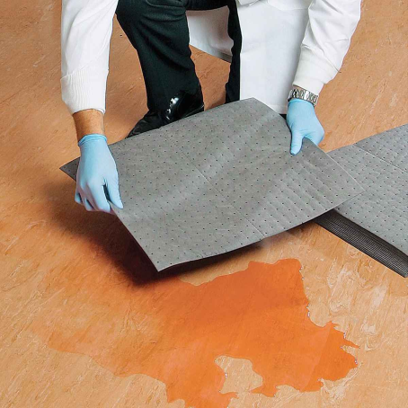 Tampone assorbente Universale per gocciolamenti e sversamenti - Assorbenza totale: 82 LT (125 pezzi)