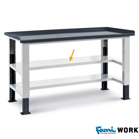 Semipiano aggiuntivo per banchi da lavoro (GRIGIO) – FAMI WORK