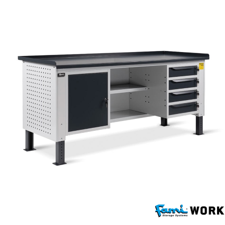 Semipiano aggiuntivo per banchi da lavoro (GRIGIO) – FAMI WORK