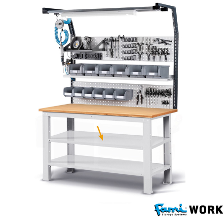 Ripiano aggiuntivo per banchi da 100 cm FAMI WORK / cm. L.75