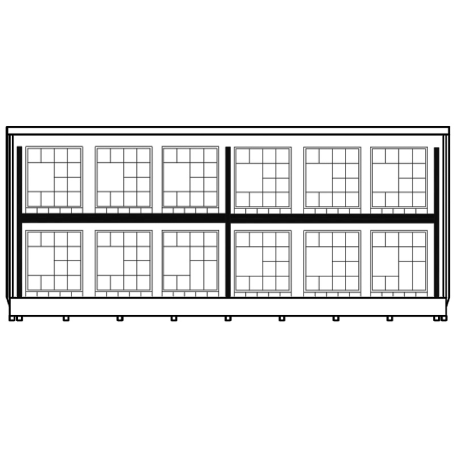 Container con pannelli REI 120 – 12 Cisternette / cm. L.796xP.187xH.350