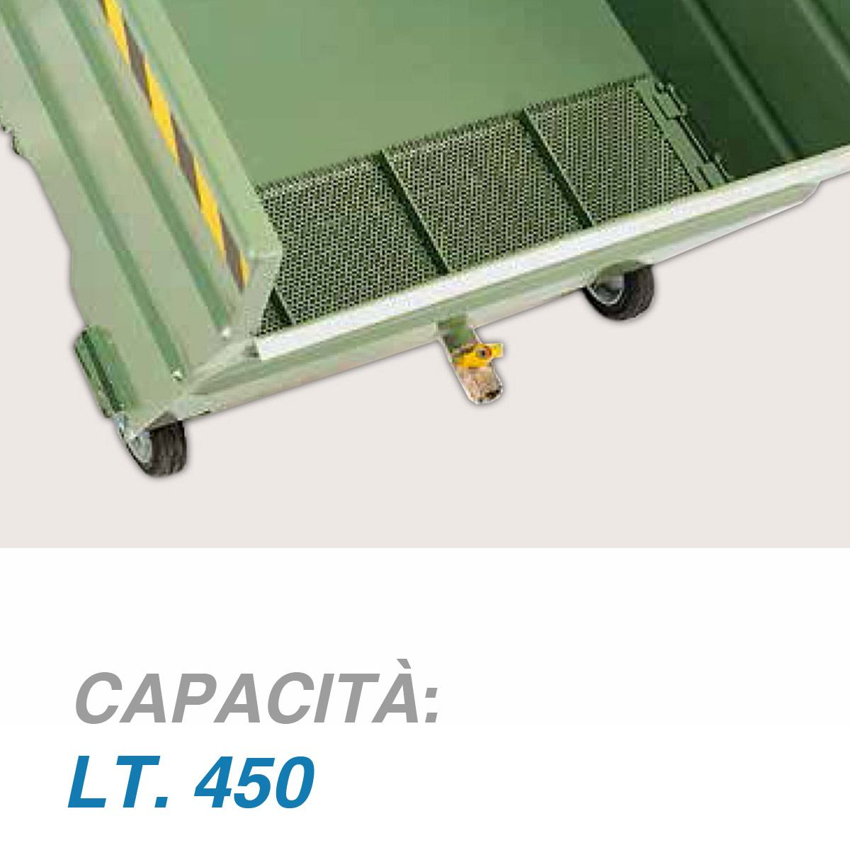 Vasca decantazione e rubinetto a sfera separazione liquidi/solidi Lt. 450
