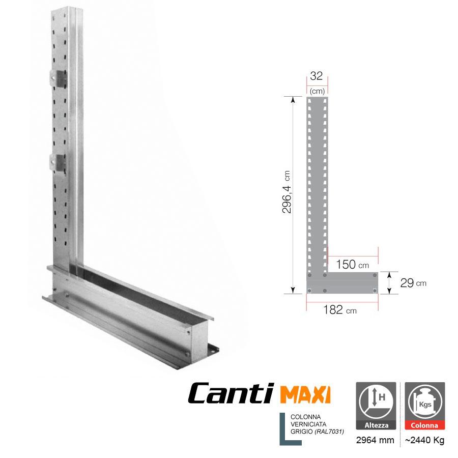 Colonna Cantilever MAXI - Monofronte / cm. H.300xP.150 (2440 kg.) 