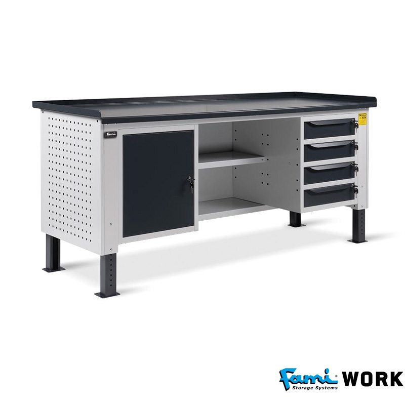 Semipiano aggiuntivo per banchi da lavoro (GRIGIO) – FAMI WORK