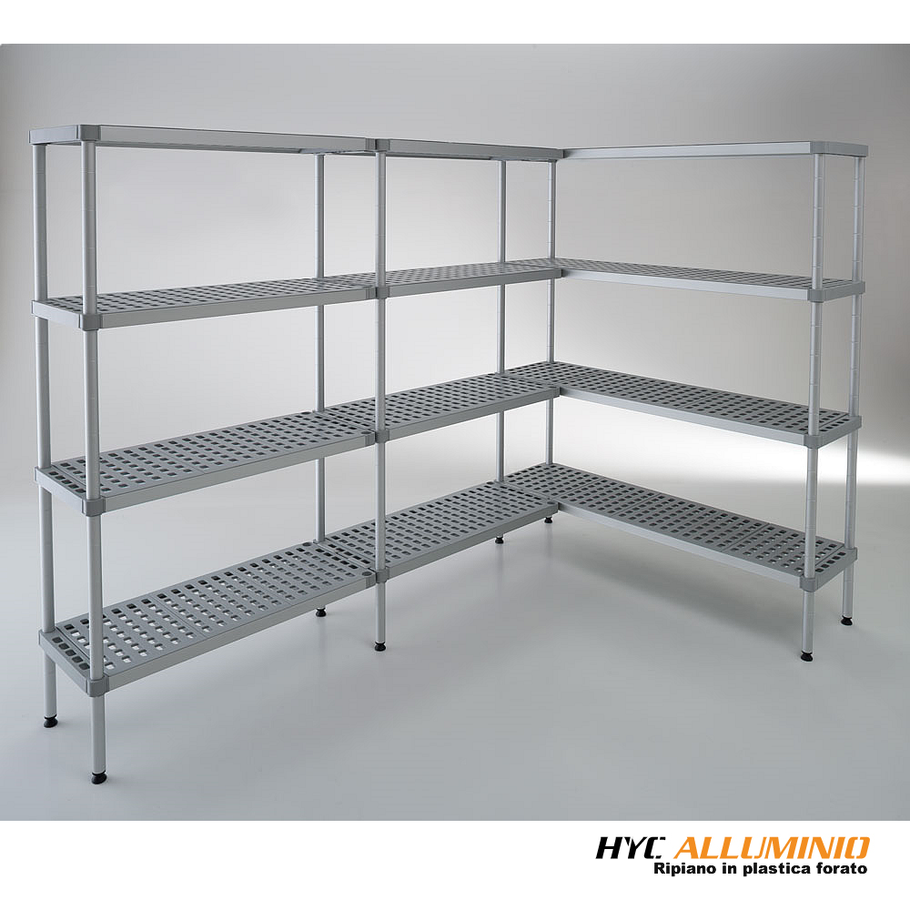Scaffale Alluminio HYC cm. L.80xP.30xH.180 (4 ripiani)