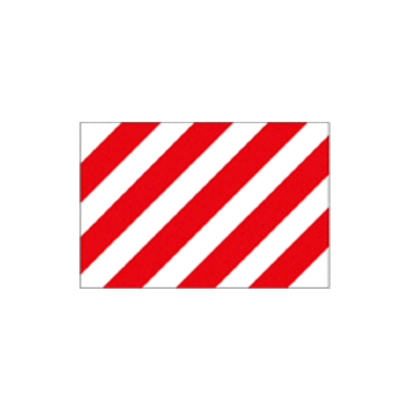 Pannello autoadesivo righe bianco rosso cm.45x30 / Orientamento sinistra