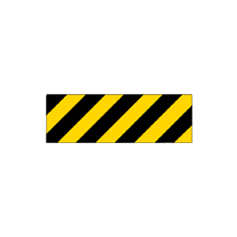 Pannello autoadesivo righe giallo nere cm.45x15 / Orientamento sinistra