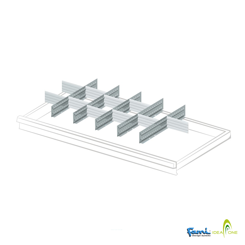 Separatori per cassetto armadi Perfom cm. H.10