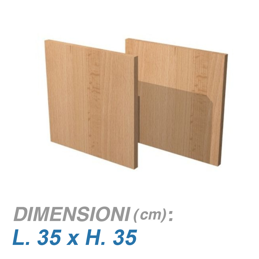 Coppia di dietri libreria Rainbow / cm. L.35xH.35 FAGGIO
