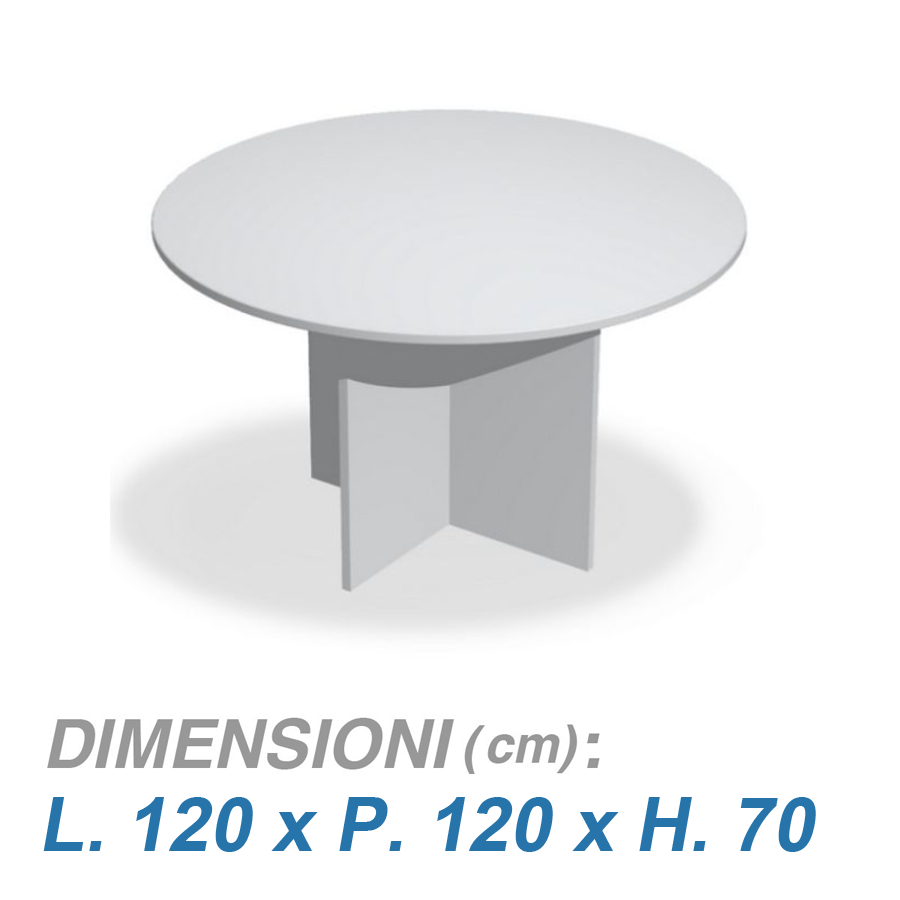 Tavolo riunione Rotondo VIRGO / cm. diam.120xH.70 GRIGIO