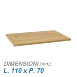 Piano in legno per carrello NET / cm. L.110x70