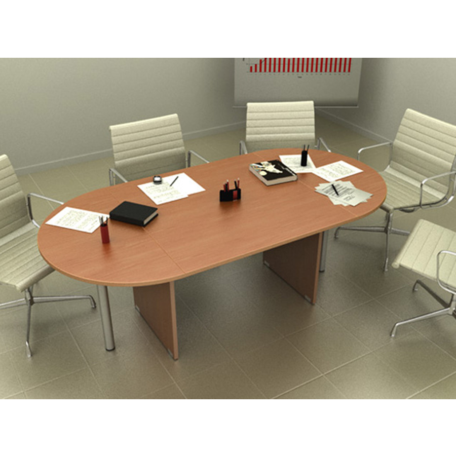 Tavolo riunione ovale VIRGO / cm. L.330xP.110xH.70 NOCE