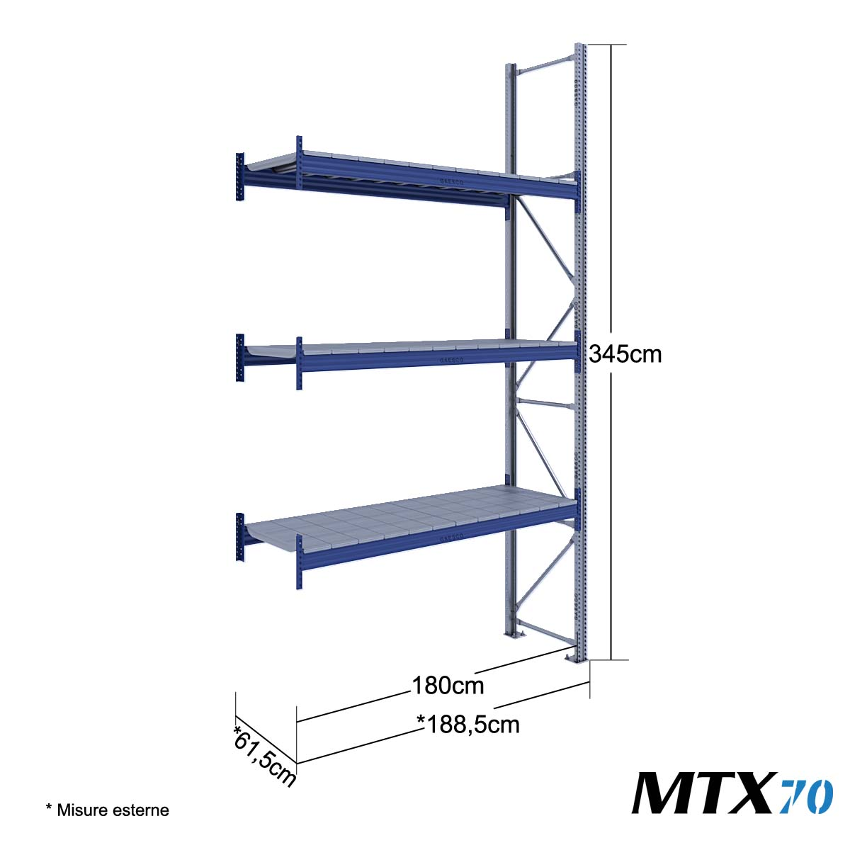 MTX70 Mod.Aggiuntivo / cm. L.180xP.60xH.345