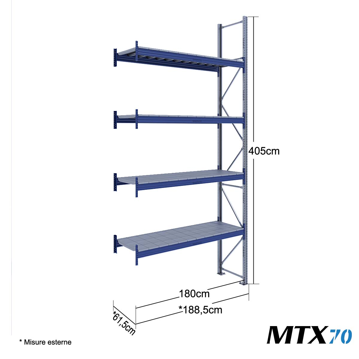 MTX70 Mod.Aggiuntivo / cm. L.180xP.60xH.400