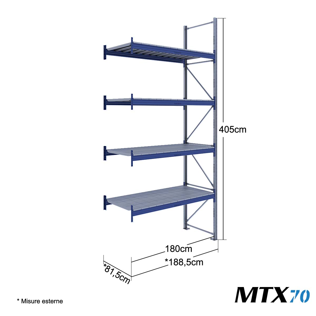 MTX70 Mod.Aggiuntivo / cm. L.180xP.80xH.400