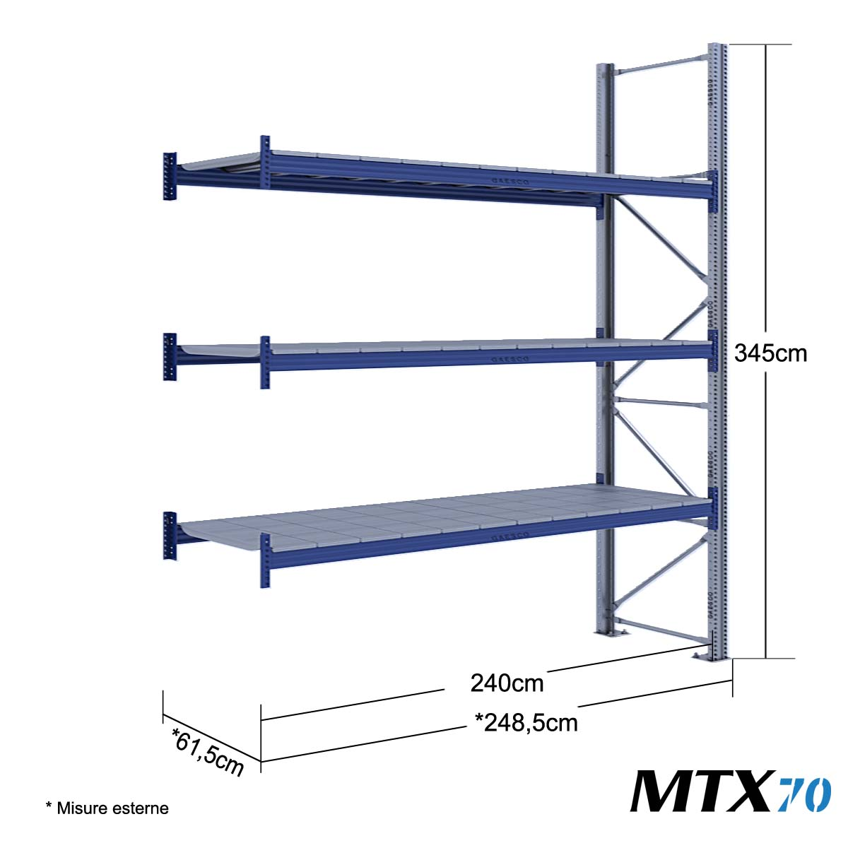 MTX70 Mod.Aggiuntivo / cm. L.240xP.60xH.345