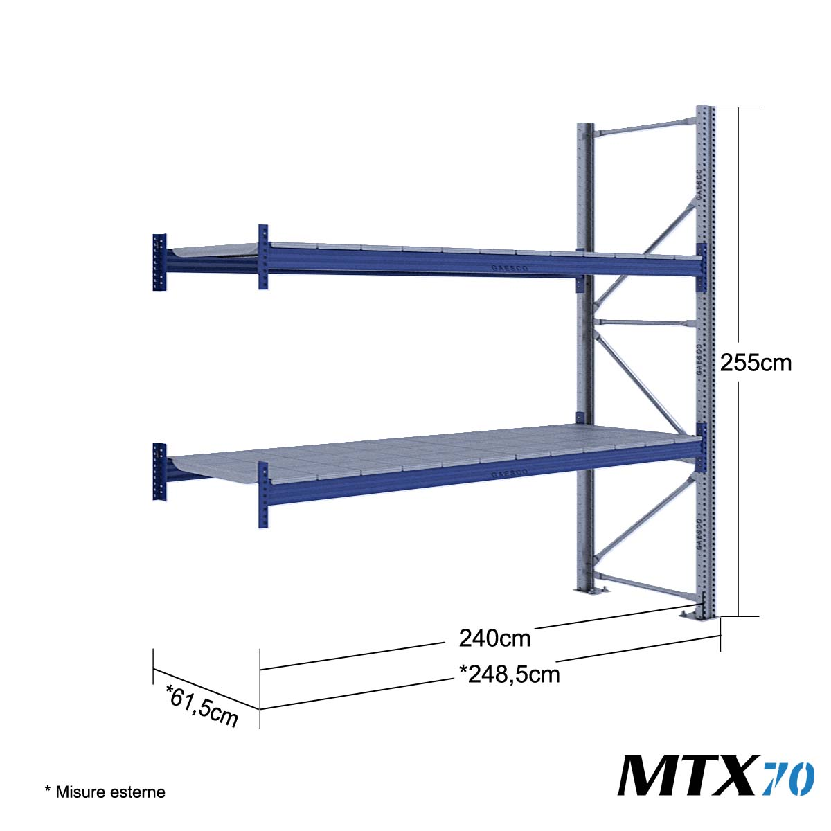 MTX70 Mod.Aggiuntivo / cm. L.240xP.60xH.255