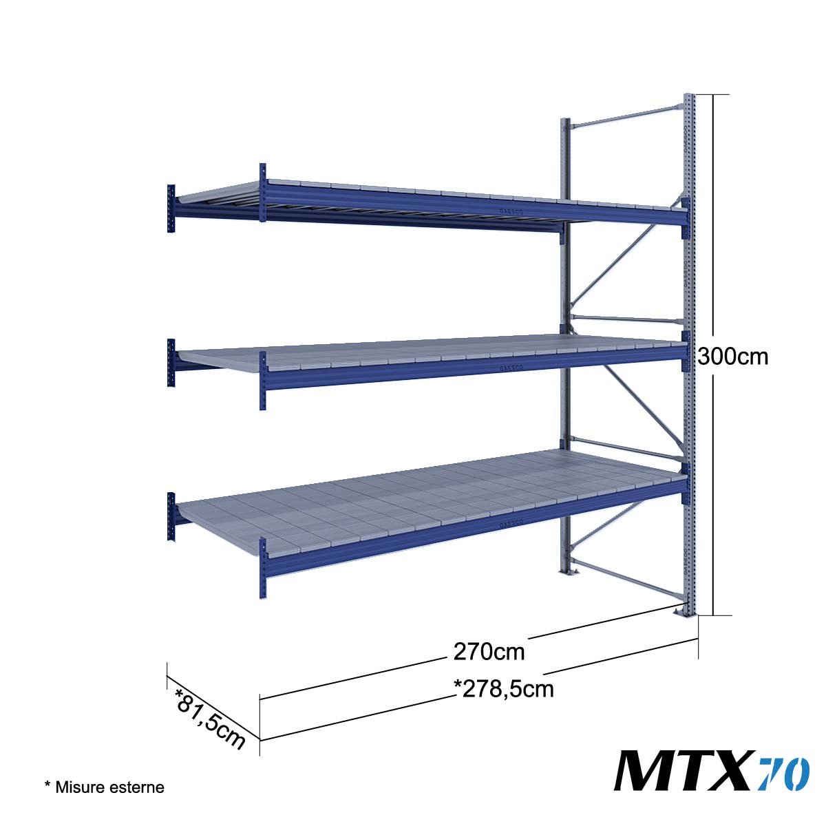 MTX70 Mod.Aggiuntivo / cm. L.270xP.80xH.300