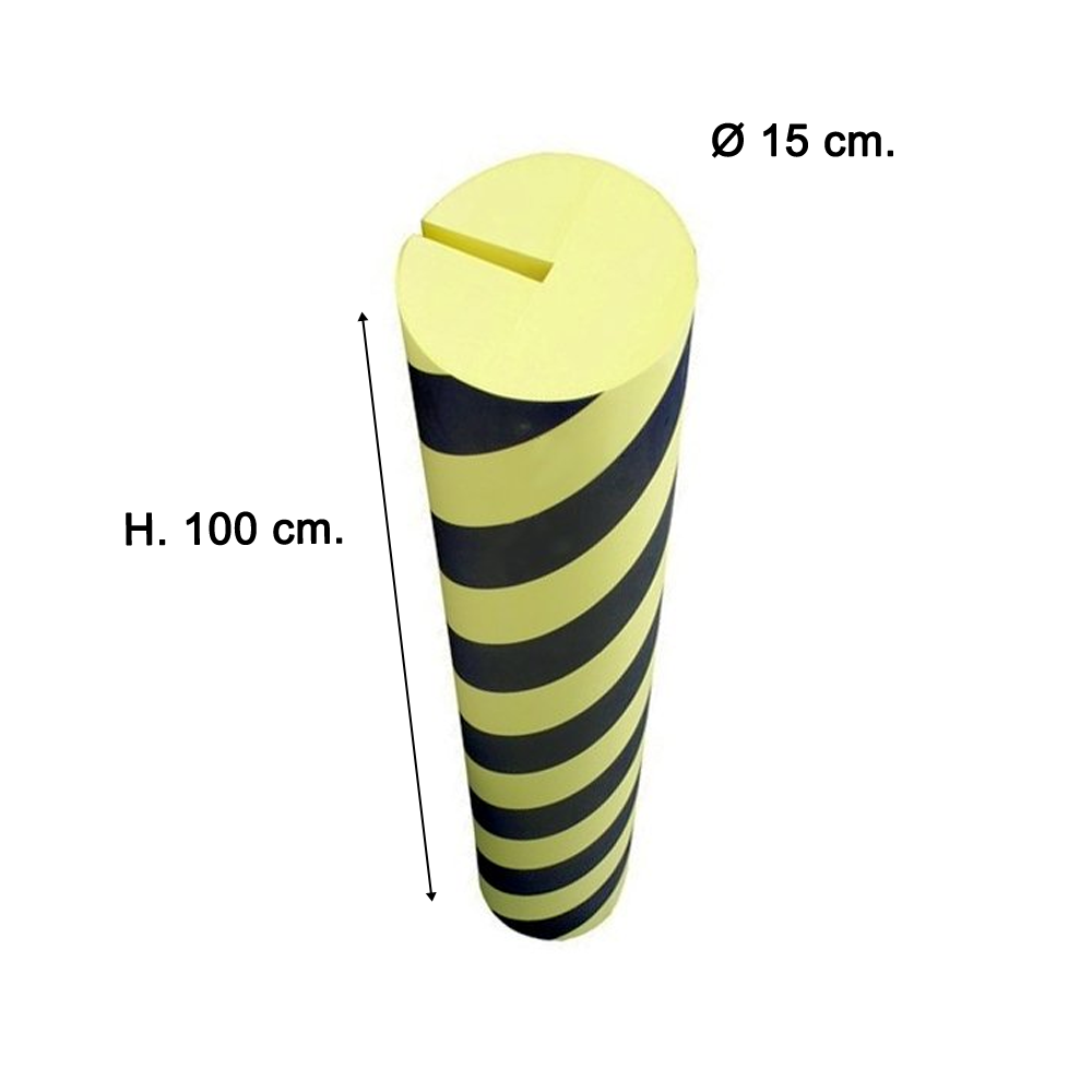 Paracolpo angolare diam. 15 cm. / H.100 cm.