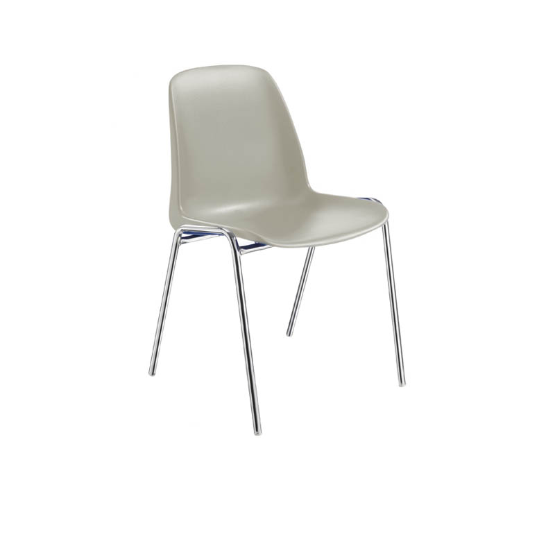 Sedia per mense gamba cromata COSMO / GRIGIO