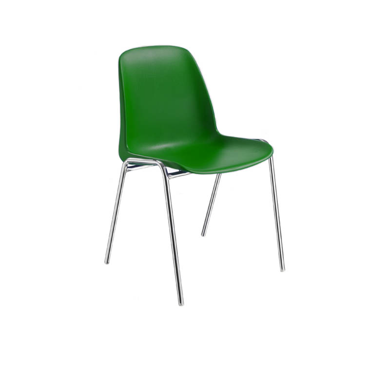 Sedia per mense gamba cromata COSMO / VERDE