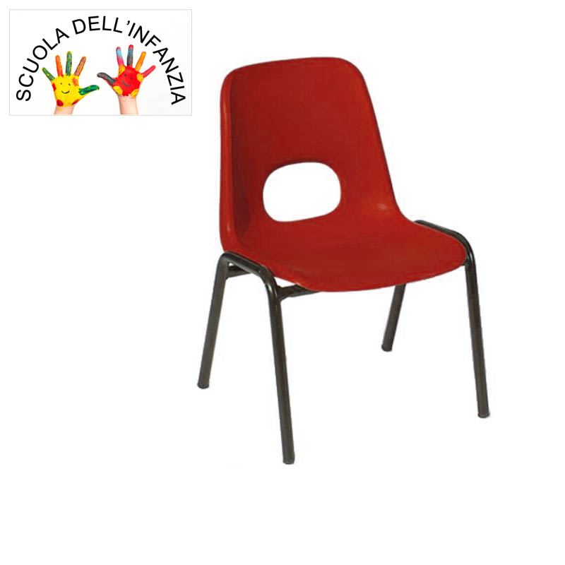 Sedie per tavoli mensa scuola dell'Infanzia ROSSO