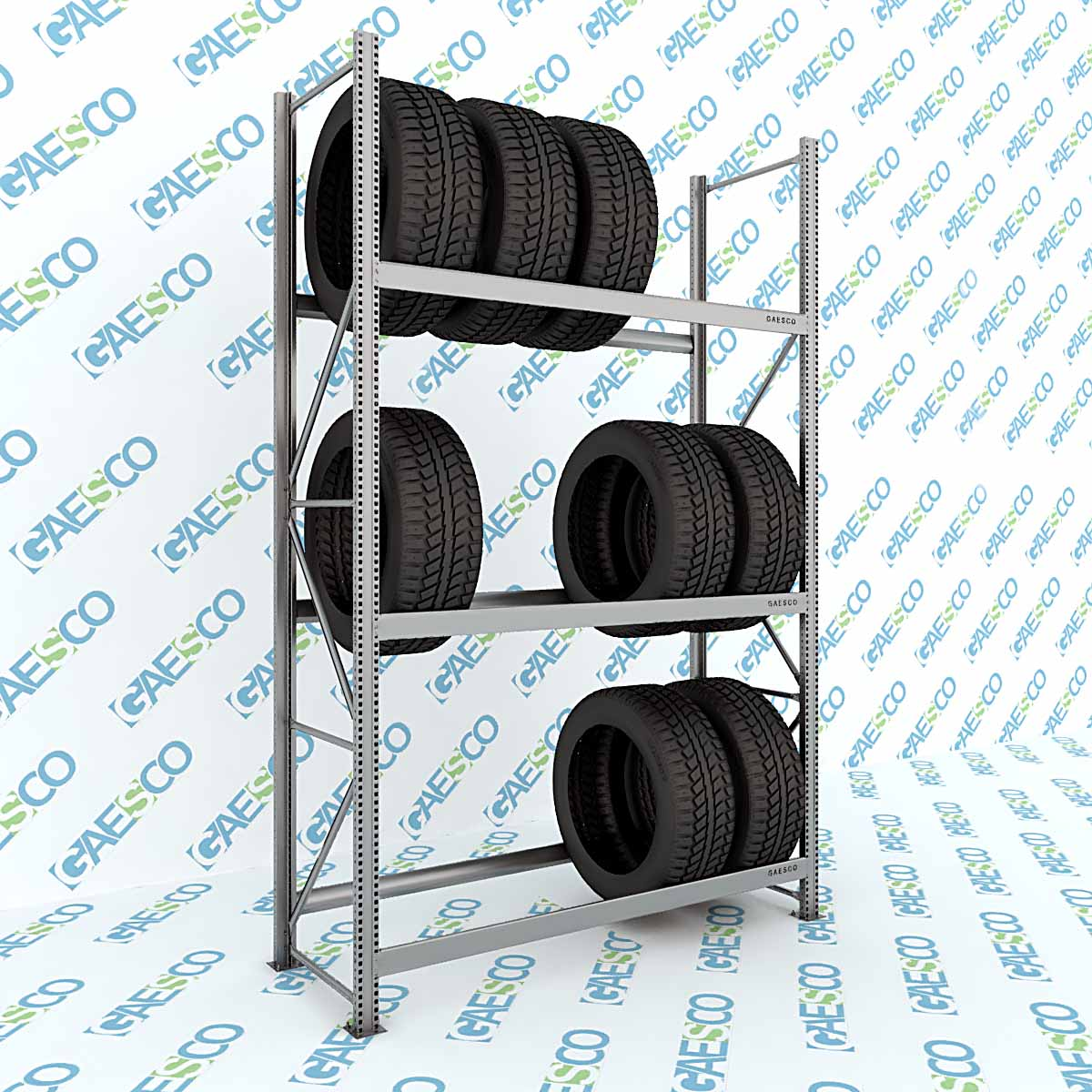 Scaffale Porta Gomme Big 3 livelli / cm. L.180xP.70xH.300-BASE