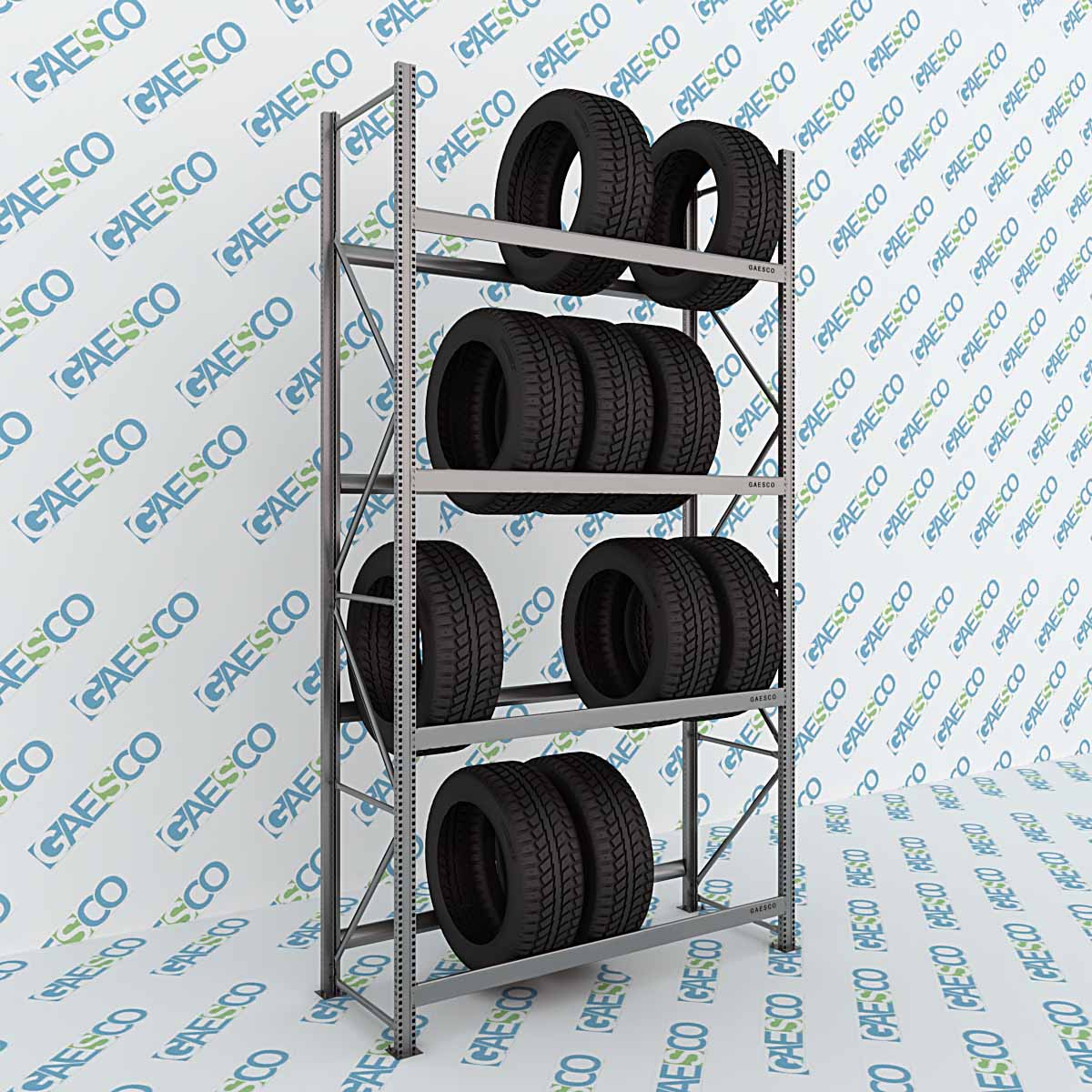 Scaffale Porta Gomme Big 4 livelli / cm. L.180xP.70xH.350-BASE