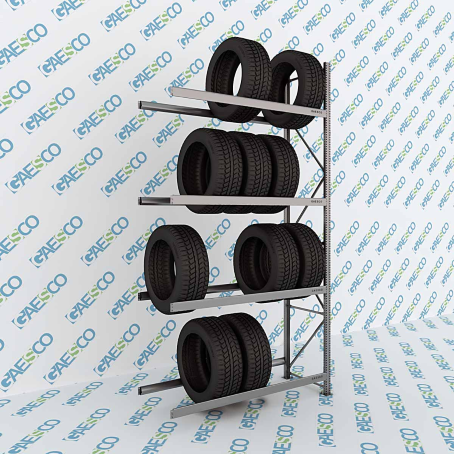 Scaffale Porta Gomme Big 4 livelli / cm. L.180xP.70xH.350-AGG