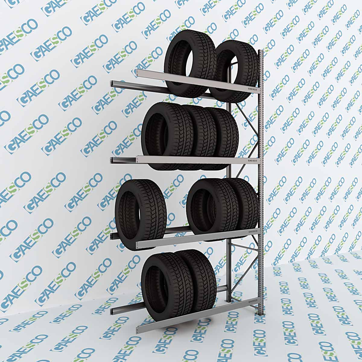 Scaffale Porta Gomme Big 4 livelli / cm. L.180xP.70xH.350-AGG