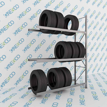 Scaffale Porta Gomme Big 3 livelli / cm. L.220xP.70xH.300-AGG