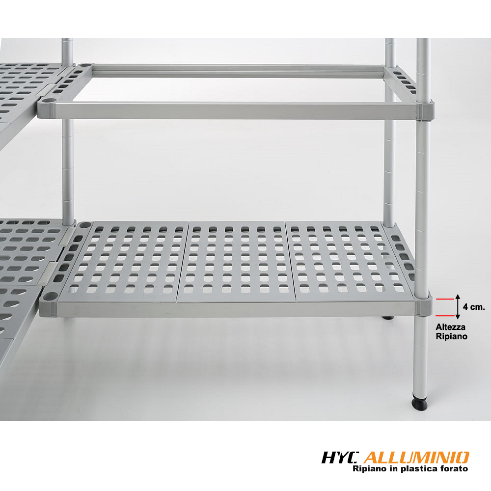 Scaffale Alluminio HYC cm. L.140xP.60xH.200 (4 ripiani)