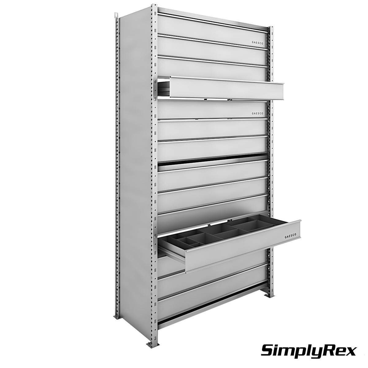 Scaffale con 14 cassetti estraibili - Simplyrex - cm L.100xP.40xH.200