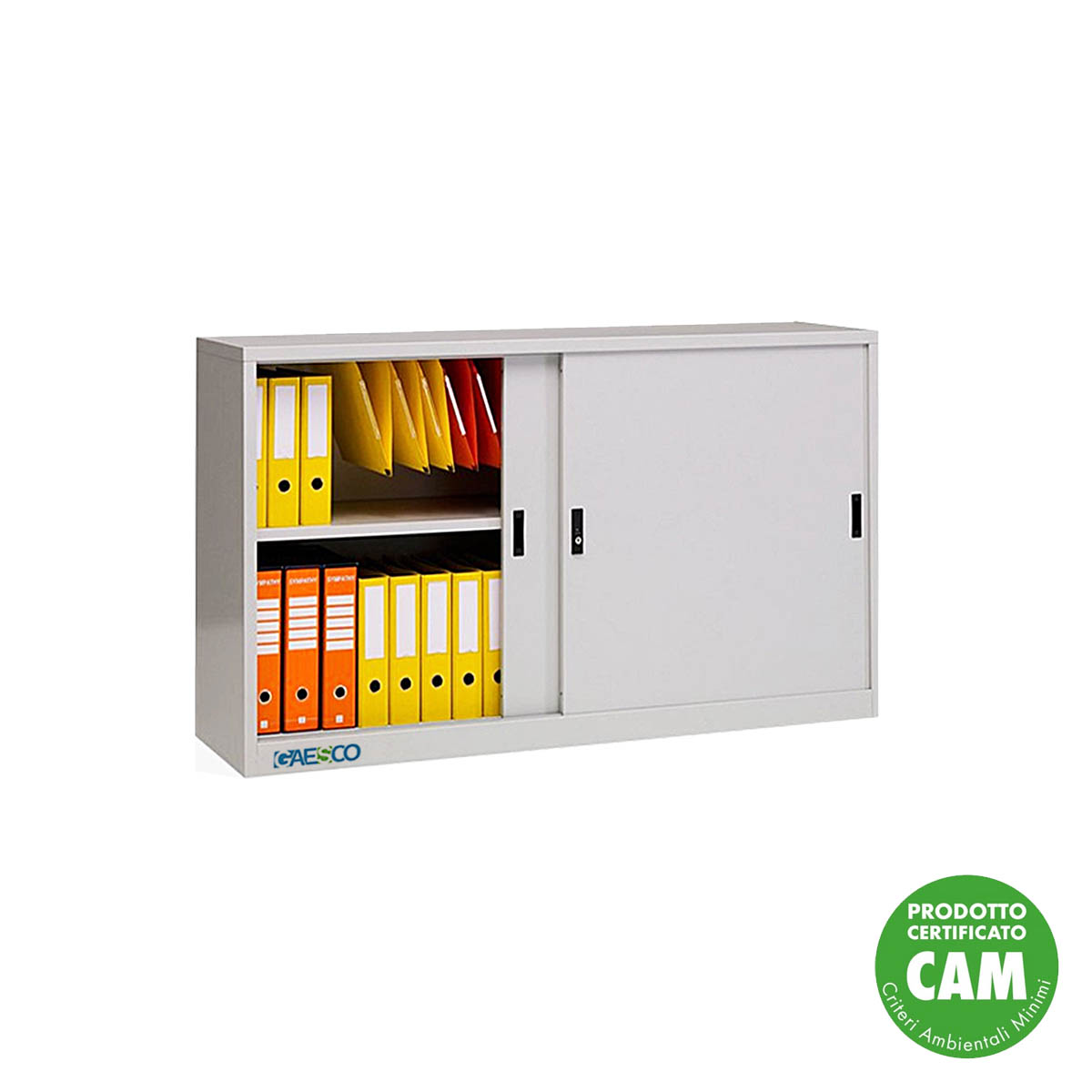 Sopralzo Armadio da Ufficio Ante Scorrevoli Bianco - 150x60x85H cm