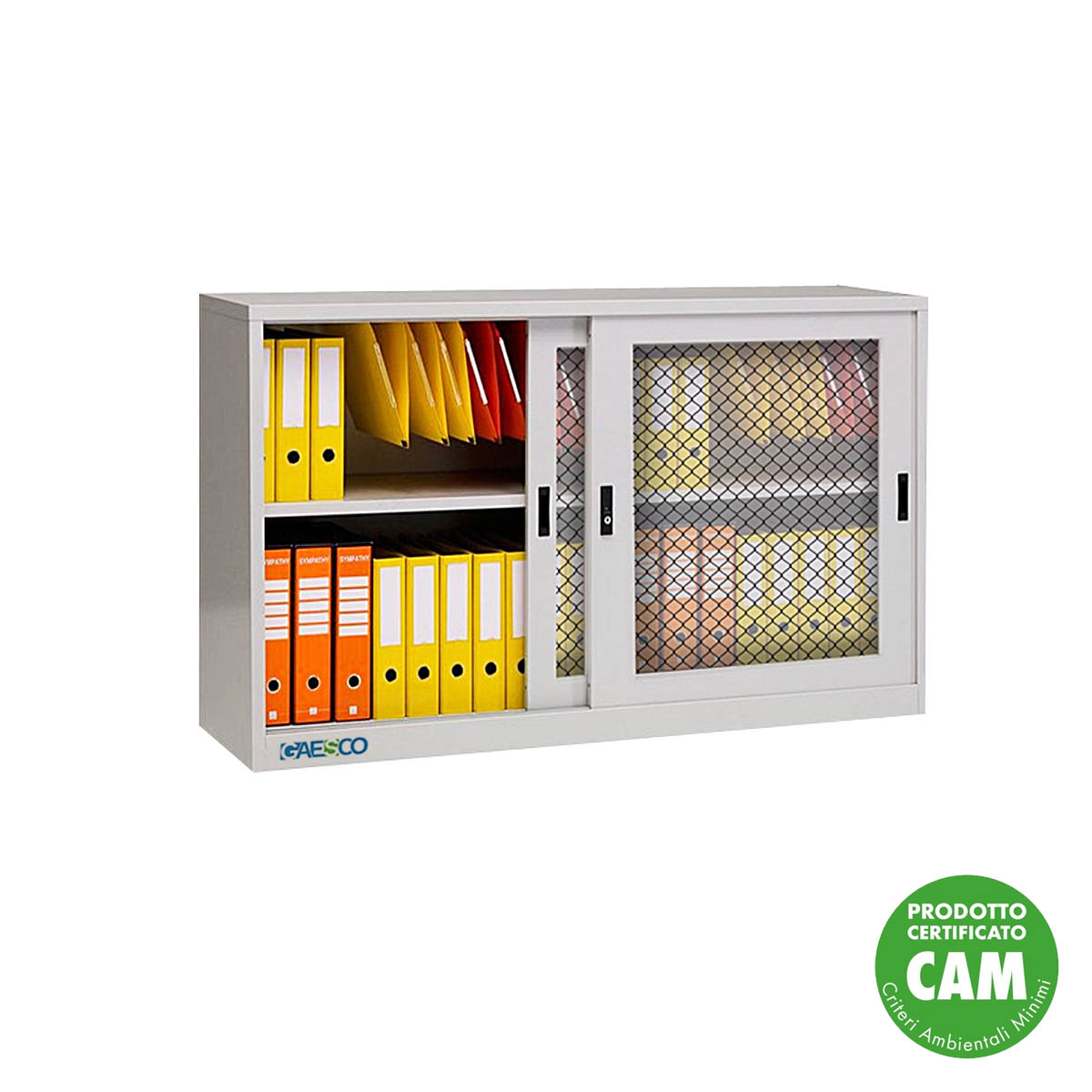 Sopralzo Armadio da Ufficio Ante in Rete Beige - 180x45x85H cm