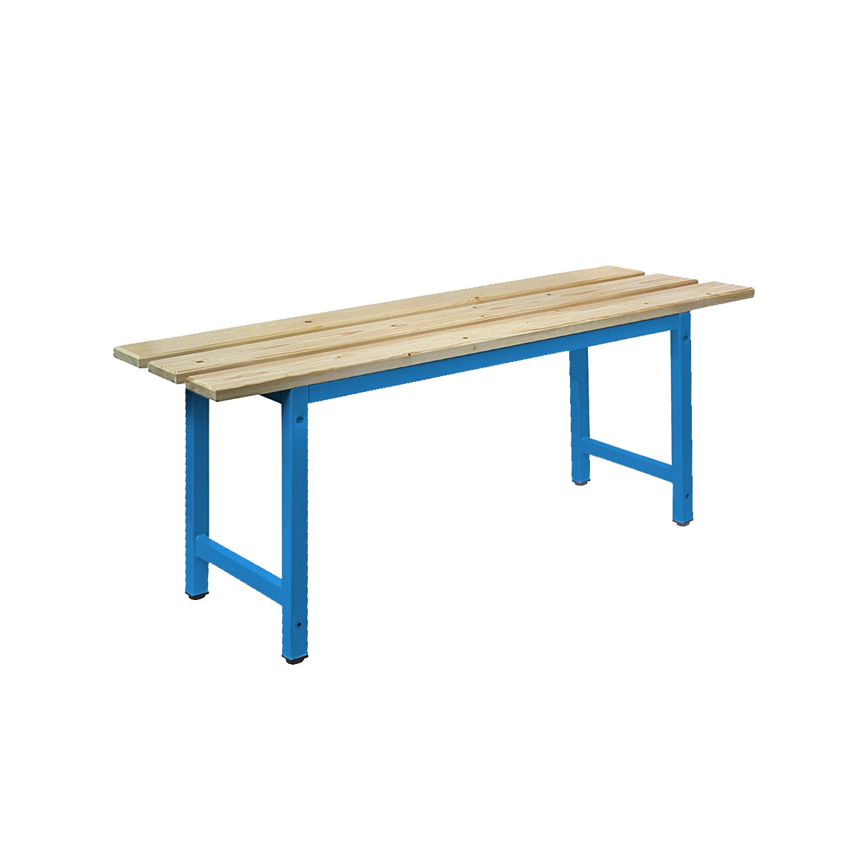 Panca spogliatoio  in legno telaio Blu 3 posti / cm. L.100