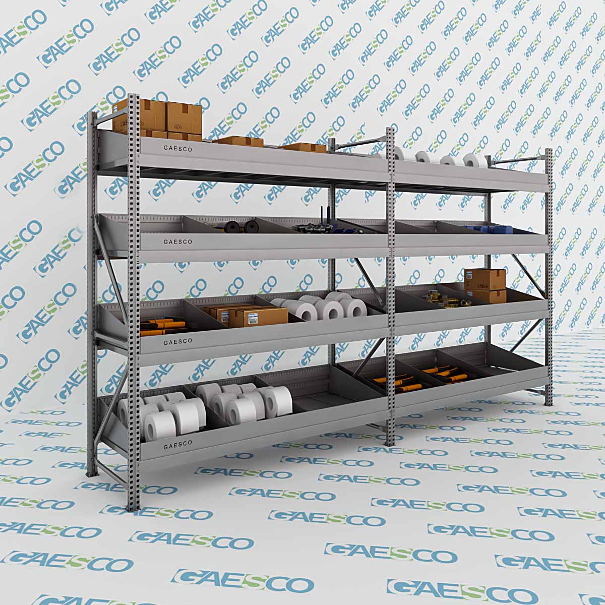 Scaffale portaminuterie –  Pick50 – cm.L.320XP.60xH.195