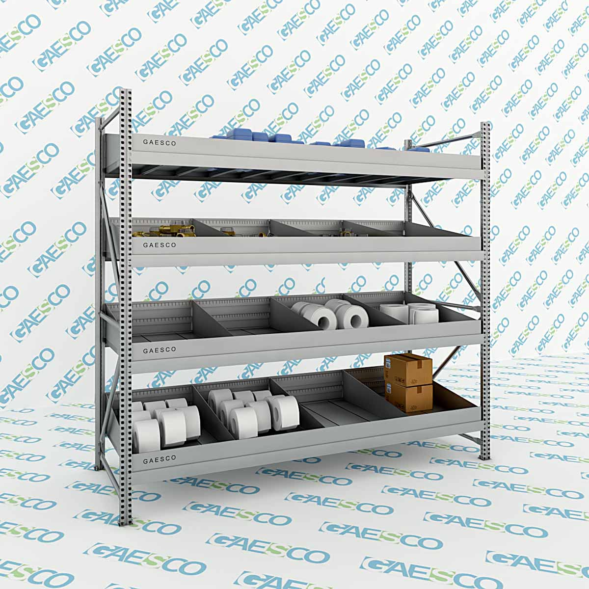 Scaffale portaminuterie –  Pick50 – cm.L.200XP.80xH.195